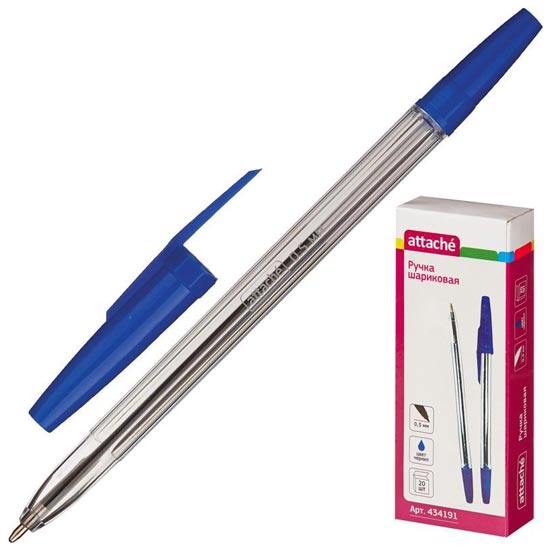 Ручка шариковая Attache Economy Elementary 0,5мм синий ст.