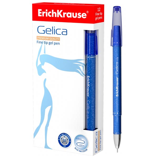 Ручка гелевая ErichKrause Gelica 0.5мм синяя