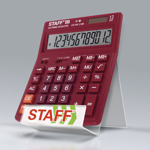Подставка для калькуляторов STAFF рекламная 90 мм, 504881