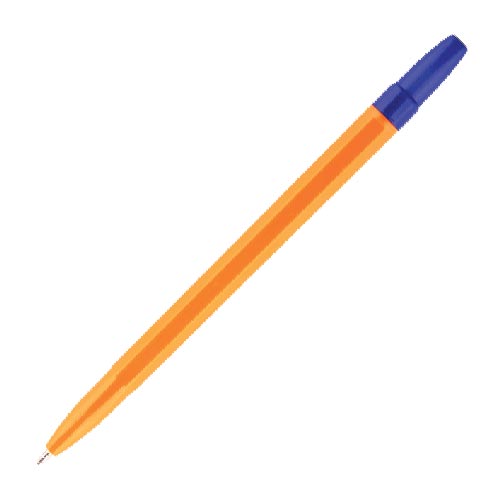 Ручка шарик. Attomex 0,7мм синяя желтый корпус