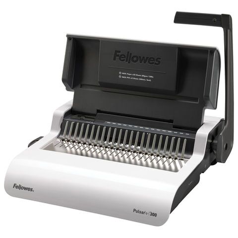 Переплетная машина для пластиковой пружины FELLOWES PULSAR+, пробивает до 20 л., сшивает до 300 л., FS-56276