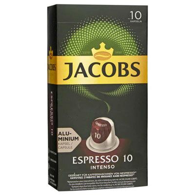 Кофе молотый в капсулах JACOBS Espresso 10 Intenso