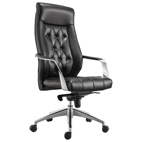 Кресло офисное BRABIX PREMIUM Sonata EX-754, мультиблок, алюминий, экокожа, черное, 532491