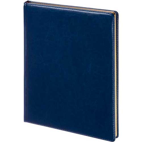 Ежедневник недатированный Attache Sidney Nebraska искусственная кожа А4 136 листов синий (золотистый обрез, 210х300 мм)