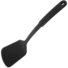 Лопатка кулинарная Гурман пластмассовая для тефлоновой посуды черный 32см