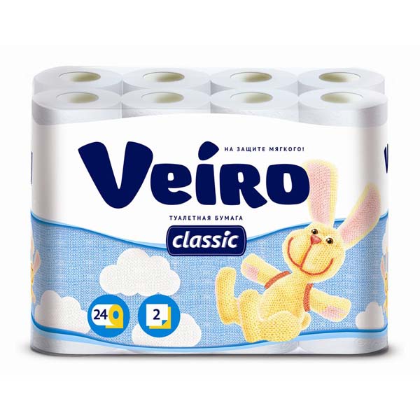 Бумага туалетная VEIRO Classic 24 рул