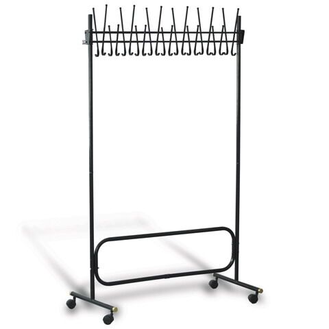 Вешалка напольная, металл, 1,8 м, основание 58*110см, 22 крючка, СК (СКР) черная, передвижная