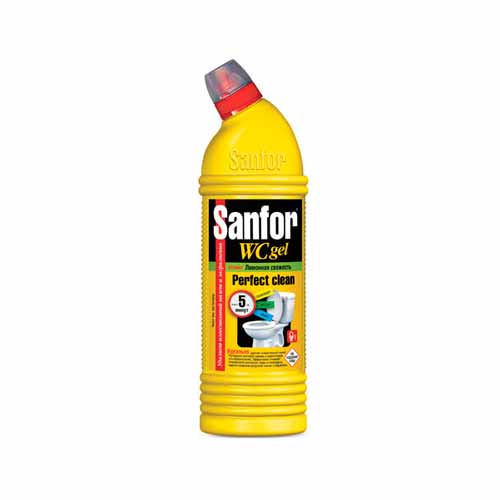 Средство для уборки туалета 750 г, SANFOR WC gel (Санфор гель) Лимонная свежесть, 1550