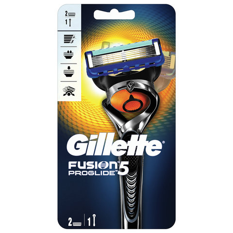 Бритва GILLETTE (Жиллет) Fusion ProGlide, с 2 сменными кассетами, для мужчин