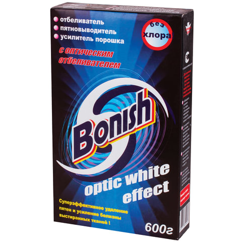Средство для удаления пятен 600 г, BONISH (Бониш) Optic white effect, без хлора