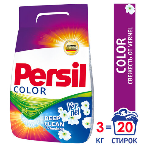 Стиральный порошок автомат 3 кг PERSIL (Персил) Color, Свежесть от Vernel, 2466247