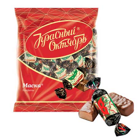 Конфеты шоколадные КРАСНЫЙ ОКТЯБРЬ Маска, 250 г, пакет, РФ04867
