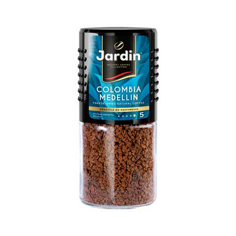 Кофе растворимый JARDIN Colombia Medellin, сублимированный, 95 г, стеклянная банка, 0627-14