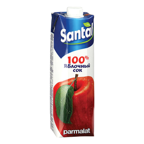 Сок SANTAL (Сантал), яблочный, 1 л, для детского питания, тетра-пак, 547716