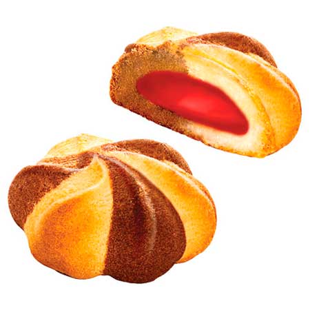 Печенье БЕЛОГОРЬЕ Шапито, сдобное с клубничной начинкой, 2,3 кг, весовое, гофрокороб, 37-10