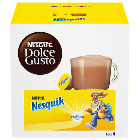 Какао в капсулах NESCAFE Nesquik для кофемашин Dolce Gusto, 16 порций, 12395760