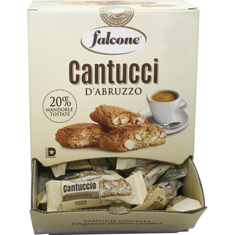 Печенье сахарное FALCONE Cantucci с миндалем, 1 кг (125 шт. по 8 г), в коробке Office-box, MC-00014394