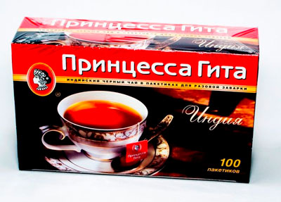 Чай ПРИНЦЕССА ГИТА Индийский, черный, 100 пакетиков