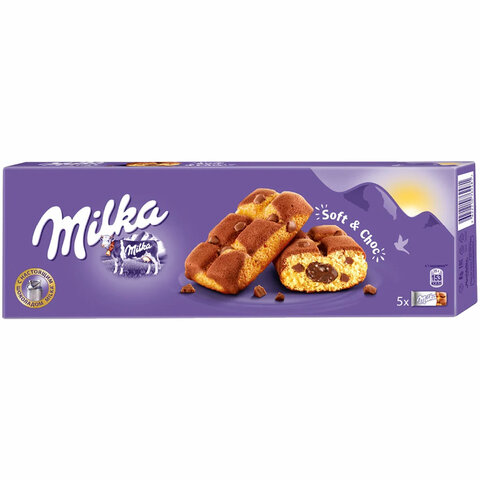 Пирожное MILKA (Милка) бисквитное, с шоколадной начинкой, 175 г, 67730