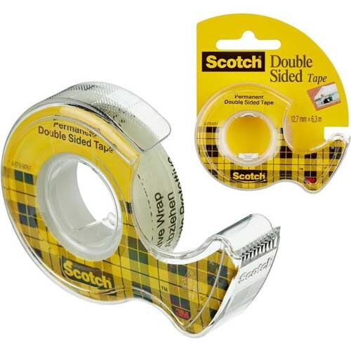 Клейкая лента канц. 3M SCOTCH 136D 12х6,3 двусторонняя