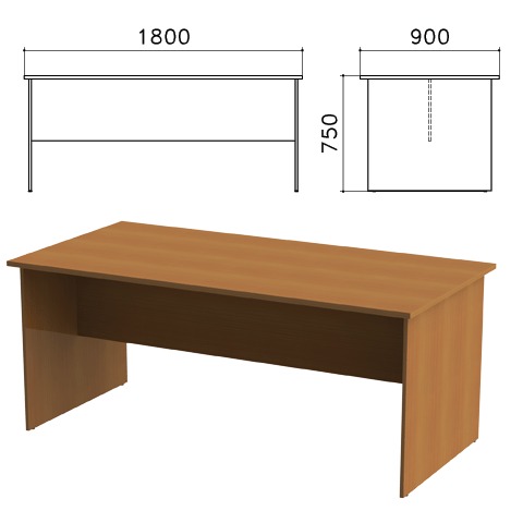 Стол для переговоров Монолит, 1800х900х750 мм, цвет орех гварнери, СМ18.3