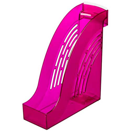 Вертикальный накопитель 95 мм Attache Яркий Офис пластиковый розовый