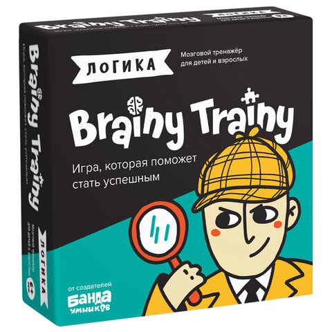 Игра головоломка развивающая BRAINY TRAINY. Логика 80 карточек, BRAINY TRAINY, УМ26, УМ266