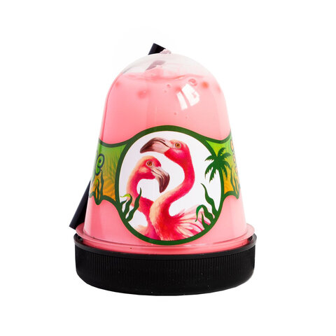 Слайм (лизун) Slime Jungle Фламинго с розовым фишболом, 130 г, ВОЛШЕБНЫЙ МИР, S300-29
