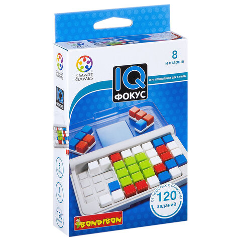 Игра логическая IQ-Фокус, 120 заданий, Smart Games, BONDIBON, ВВ2184