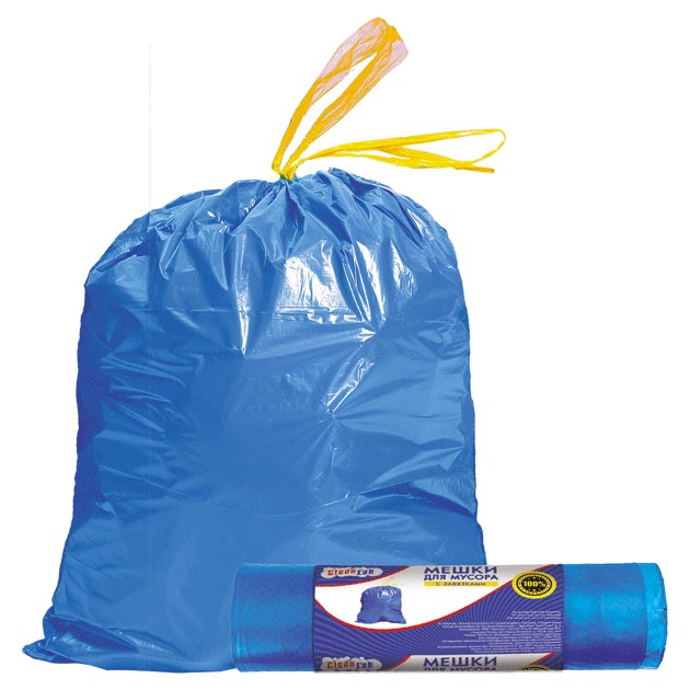 Пакеты для мусора 65л 12мкм 15шт CleanLab