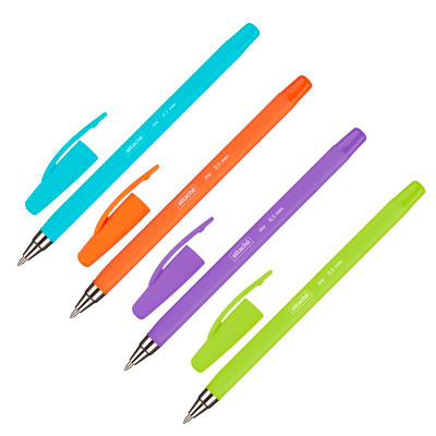 Ручка шариковая неавтоматическая Attache Joy синяя (толщина линии 0.5 мм)