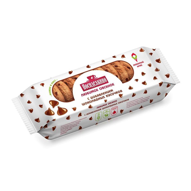 Печенье овсяное Посиделкино с кусочками шоколада 310г