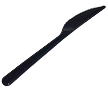Нож одноразовый пластиковый 180 мм, черная, 50шт/уп