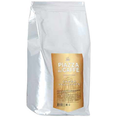 Кофе в зернах PIAZZA DEL CAFFE Crema Vellutata, натуральный, 1000 г