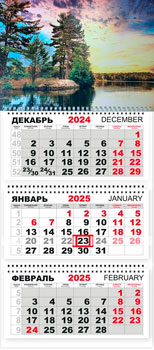 Календарь 2025 ТРИО Природа Сосны на закате