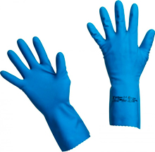 Перчатки латексные многоцелевые р-р S Vileda, синие