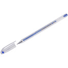 Ручка гелевая Crown Hi-Jell Metallic синяя металлик, 0,7мм