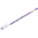 Ручка гелевая Crown Glitter Metal Jell фиолетовая с блестками, 1,0мм