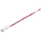 Ручка гелевая Crown Glitter Metal Jell оранжевая с блестками, 1,0мм