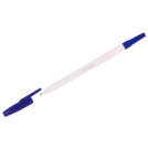 Ручка шариковая Стамм 049 синяя, 1,0мм, белый корпус