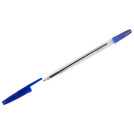 Ручка шариковая СТАММ Оптима синяя, 1,0мм, прозрачный корпус
