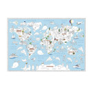 Карта-раскраска Обитатели Земли, 101х69 см