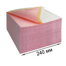 Бумага самокопирующая с перфорацией цветная, 240х305 мм (12), 3-х слойная, 600 комплектов, DRESCHER, 110695