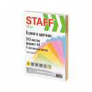 Бумага цветная STAFF Profit, А4, 80 г/м2, 250 л. (5 цв. х 50 л.), пастель, для офиса и дома, 110890