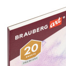 Альбом для акварели, бумага 230 г/м2, 250х250 мм, среднее зерно, 20 листов, склейка, BRAUBERG ART PREMIERE, 113216