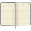 Ежедневник датированный 2023 А5 138x213 мм BRAUBERG Stylish, под кожу, желтый, 114072