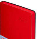 Ежедневник датированный 2023 А5 138x213 мм BRAUBERG Stylish, под кожу, красный, 114073