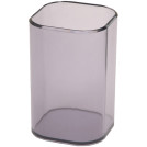 Подставка-стакан Стамм Визит, пластик, квадратный, тонированный серый