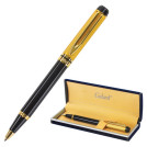 Ручка подарочная шариковая GALANT Classic, корпус черный с золотистым, золотистые детали, пишущий узел 0,7 мм, синяя, 140400