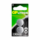 Батарейки GP CR2032, 3V, литий, бл/2шт